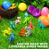 TOY Life 30 Filled Easter Eggs for Kids, Dinosaur Easter Egg Fillers, Easter Party Favors, Easter Basket Stuffers Bulk, Easter Goodie Bag Stuffers Easter Gifts Easter Egg Hunt Easter Toys for Toddlers