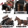 Koowants Medieval Carriage Building Blocks,Ancient Military Weapons Chariot Building Bricks,Medieval Castle Building Set,MOC Medieval Castle Accessories Building Blocks Suitable for Lego