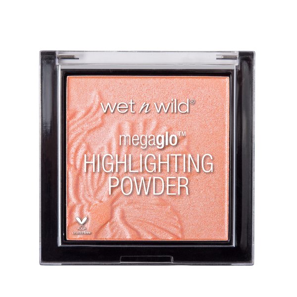 wet n wild MegaGlo Highlighting Powder, Highlighter Makeup, Shimmer Glow, Pink Rose Gold Bloom Time