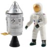 Vokodo Space Toys Station Building Kit in 4 Moon Capsules Kids 3D Puzzle with Astronaut Rocket Pod and Lunar Lander Science NASA Shuttle Exploration STEM Education Easter Great Gift Children Boy Girl