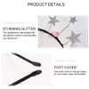 Aukmla Glitter Star Headband Veil Bachelorette Party Bridal Headpiece Veils Wedding Hair Accessories for Women and Girls