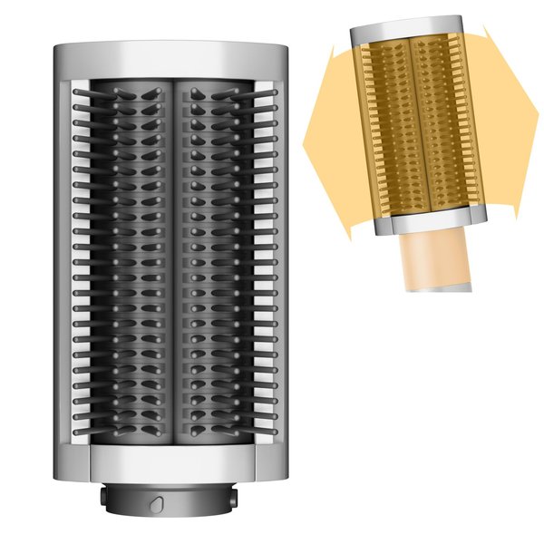 ZEPHBLOW Firm Smoothing Brush for Dyson Airwrap, Hair Stying Drying Comb for Frizee-Prone Hair to Smoothing and Straight, Replacement Attachment for Part No.971892-07