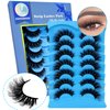 7 Pairs Faux Mink Lashes Full Volume Strip Lashes Mink Lashes Fluffy False Eyelashes Wispy Lashes Multipack 6D Volume Fake Eyelashes by FOINEMYED