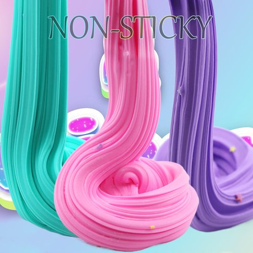 HFCHUPIN Unicorm Butter Slime kit 3 Colors,Fidget Toy,Squeezing Toys,DIY Education Art Craft Toys,Super Soft and Non Sticky,Scented,Party Favors and Birthday, in Bucket (10OZ)