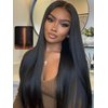 UNICE Silk Straight Pre Everything Frontal Wig 13x4 Ear to Ear Pre Cut Lace Front Wigs Human Hair Bleached Invisible Knots Put on and Go Glueless Wig Human Hair Pre Plucked 18 inch