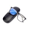Gudzws Blue Light Blocking Reading Glasses Readers Spring Hinges Sturdy Retro Style Rectangle TR Frame Unisex Black +3.50