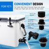 Qblahip Upgraded Cooler Drain Plug Hose Connection, Replacement Drain Plug with Garden Hose Shut Off Valve for YETI Cooler/YETI Tundra Cooler/Roadie Cooler/Tank Cooler, for RTIC 20QT/45QT/65QT Cooler