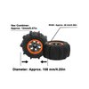 RC Car Tires, 4pcs RC Beach Tires Multifunction Waterproof Rubber Remote Control Car Wheel for 1/12 1/10 RC Cars