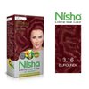 Nisha Creme Hair Color, Hair Dye, Burgundy (Pack of 3)