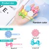 76 Pieces Self Hinge Plastic Hair Barrettes for Girls Multi-coloured Flower and Bowknot Hair Clips Cute Hair Barrettes 80s 90s Hair Clips Cartoon Design Hairpins Hair Accessories (Flower, Bowknot)