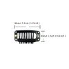 YANTAISIYU 24 pcs/lot 32mm 9-teeth Metal Wig Clips with Rubber Stopper, Invisible Hairpiece Wig Accessories Clips (Black)