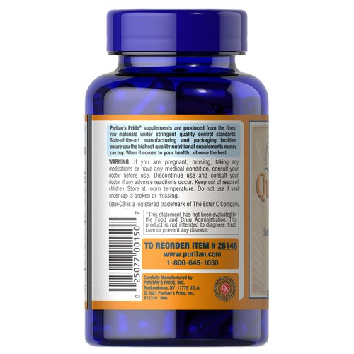 Puritan's Pride Quercetin Complex with Vitamin C, Supports Upper Respiratory Health, 100 ct