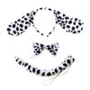 Halloween Dalmatian Cow Headband Spotted Dog Ears Hair Bands Puppy Bow Tie Tail Headpiece Women Hairband Hair Hoops Party Decoration Cosplay Costume Cute Handmade Hair Accessories 1 Set Dalmatian