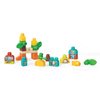 Mega Bloks First Builders Safari Friends with Big Building Blocks, Plant-Based Building Toys for Toddlers (30 Pieces)