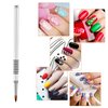 Accmor 3D Nail Art Brush for Acrylic Powder, Kolinsky Acrylic Nail Brush, Silver Metal with Non-Slip Handle (Size # 2)