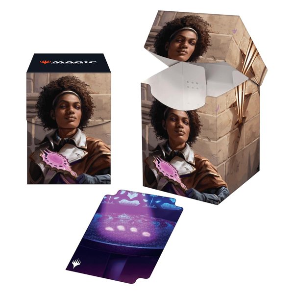 Ultra Pro - MTG Murders at Karlov Manor 100+ Deck Box Kaya, Spirits’ Justice for Magic: The Gathering - Sleeved MTG cards, Sized to Fit Standard Size Cards