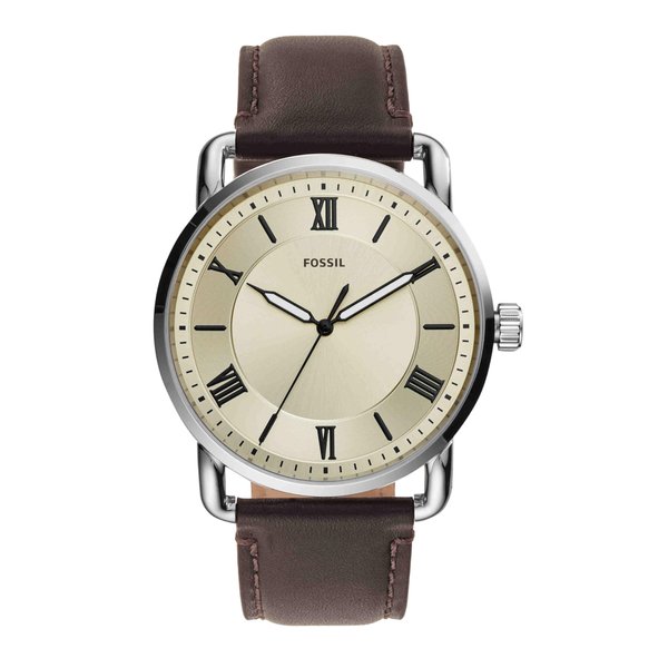 Fossil Copeland Men's Watch with Slim Case and Genuine Leather Band