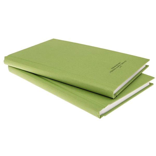 DIY Indispensables US Military Log Record Books 2 Pack 5.25 x 8 Inch 96 Sheets with Rugged Sewn Case Binding Blue Line College Ruled Notebook NSN 7530002223521 Made in USA