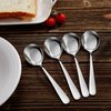 KEAWELL Premium 7" Louise Soup Spoons, 18/10 Stainless Steel, Dishwasher Safe (4)