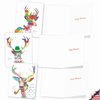 The Best Card Company Variety Pack of 10 Christmas Greeting Cards with Envelopes, Humor Holiday Assortment for Men and Women (10 Designs, 1 Each) - Fancy Reindeer AM6751XSG-B1x10