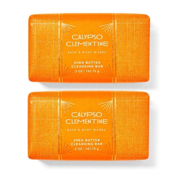 Bath Body Calypso Clementine Cleansing Bar Soap | Pack of 2