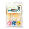 Bouncy Tails 3 Pack Interactive Bouncy Ball with Natural Feathers for Indoor Cats and Kittens who Love to Play and Have Fun.