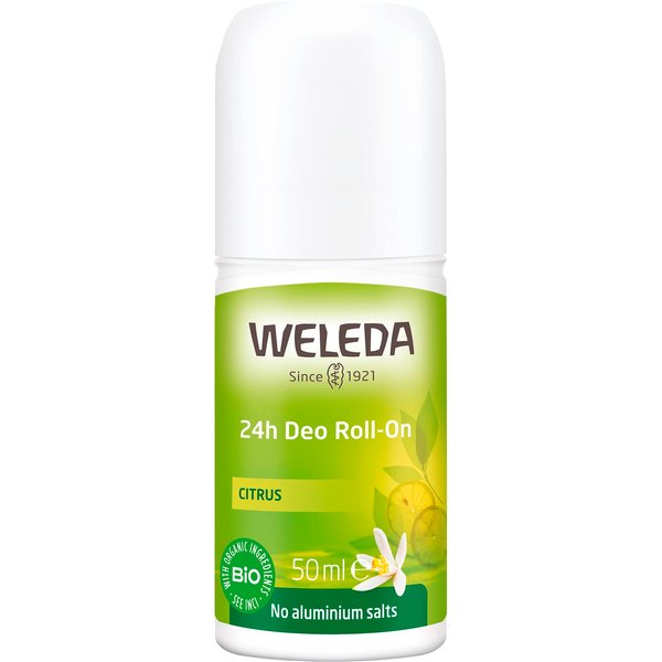 Weleda 24 Hour Roll-On Deodorant, Citrus,Yellow 1.7 Fluid Ounce