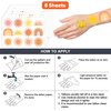 Sun First Temporary Tattoos Boho Sun Party Decorations Favors Supplies Sunshine Themed Cute Stickers 8 Sheets 96 PCS Gifts for Baby Girls Boys Class School Carnival