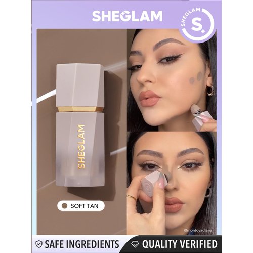 SHEGLAM Sun Sculpt Cool Toned Liquid Contour Stick Long Lasting Cream Bronzer Makeup - Soft Tan