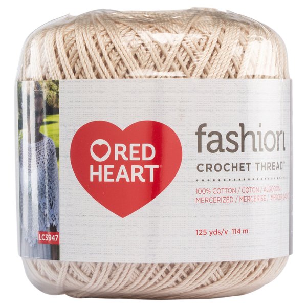 Red Heart Crochet Threads, 1 Count (Pack of 1), Natural