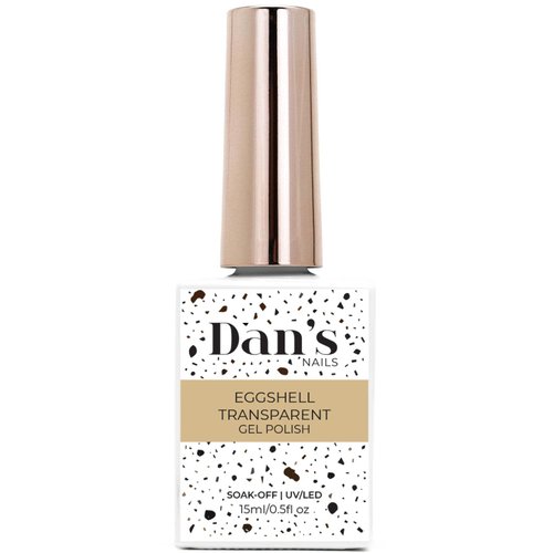 Dan's Nails 15ml - EggShell Clear Gel Nail Polish for Nail Salon Manicure or at Home DIY Nail Art Designs, Quail Egg Gel Black Spot Effect Finish