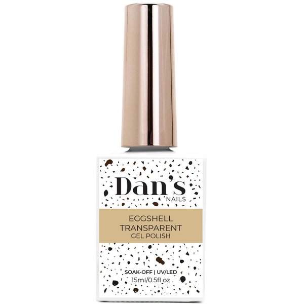 Dan's Nails 15ml - EggShell Clear Gel Nail Polish for Nail Salon Manicure or at Home DIY Nail Art Designs, Quail Egg Gel Black Spot Effect Finish