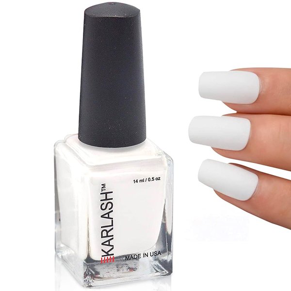 Karlash Super White Nail Polish 0.5 ounce Long-lasting and Smooth Application