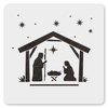 MAGJUCHE Nativity Manger Stencil 6 Inches, Reusable Christmas Stencil for Painting DIY Crafts Decor