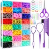 24 Colors Rubber Bands for Hair, 2300 Pcs Elastic Hair Bands Baby Girl Hair Ties Mini Hair Rubber Bands with 5 Hair Styling Tools 20 Hair Clips Hair Accessories for Toddler Baby Girl Kids