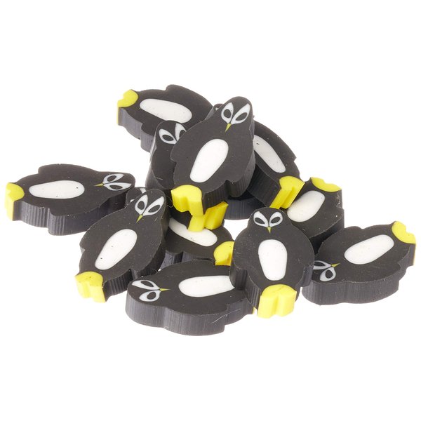 US Toy Penguin Erasers, Black