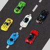 ITEFDTUTNE Carrier Truck Race Car Track Set for Toddlers Toys, 4 FT Race Track and 6 Die-Cast Toy Cars, Truck Toy with Lights & Sounds Xmas Gifts for 3 4 5 6 7 8 Years Old Kids Boys Girls (Red)