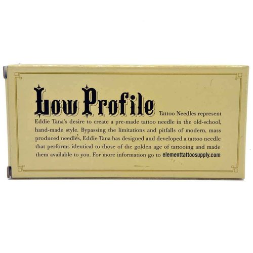 Element Tattoo Supply - Eddie Tana Low Profile - Tattoo Needles - Long Bar - Tight Round Liner - Box of 50 - Long Taper - 5RL
