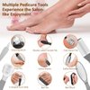 Electric Callus Remover for Feet,Rechargeable Foot File Hard Skin Remover,Waterproof 14 in1 Professional Pedicure Kit for Cracked Heels &Dead Skin,with 9 Roller Heads 2 Speed, Battery Display