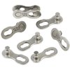 Hyamass 4 Pairs Bicycle Missing Link 12 Speed Chain Reusable Steel Bike Chain Link（Silver）
