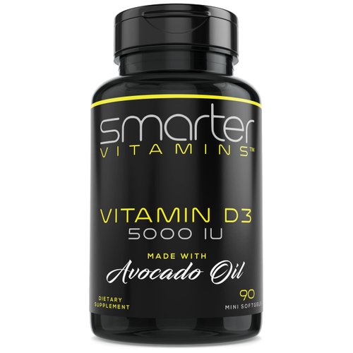 Smarter Vitamin D3 5000 IU in Avocado Oil 125mcg - 90 Mini Softgels