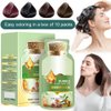 HUANG YI Natural Plant Hair Dye, New Botanical Bubble Hair Dye 20ml 10Packs/Box, Pure Plant Extract for Grey Hair Color Bubble Dye, New Botanical Bubble Hair Shampoo (Chestnut Brown)