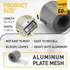 Gutter Guard 5 Inch x 50 Feet Roll, Aluminum Leaf Filter Gutter Protection, Leaf Guard Protects from Branches, Leaves, Debris, Easy Install, Does Not Rust