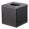 KINGFOM Square Pu Leather Tissue Box Cover, Modern Facial Tissue Holder, Roll Tissues Paper Case Dispenser for Bathroom Vanity Countertop, Night Stands, Office Desk & Car(Brown)
