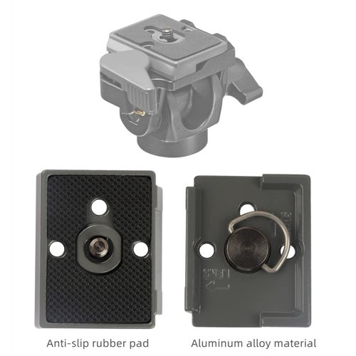 Quick Release Plate, Tripod Quick Release Plate Fit for Manfrotto 200pl-14 Rc2 Camera Tripod Head (Pack of 2) Black