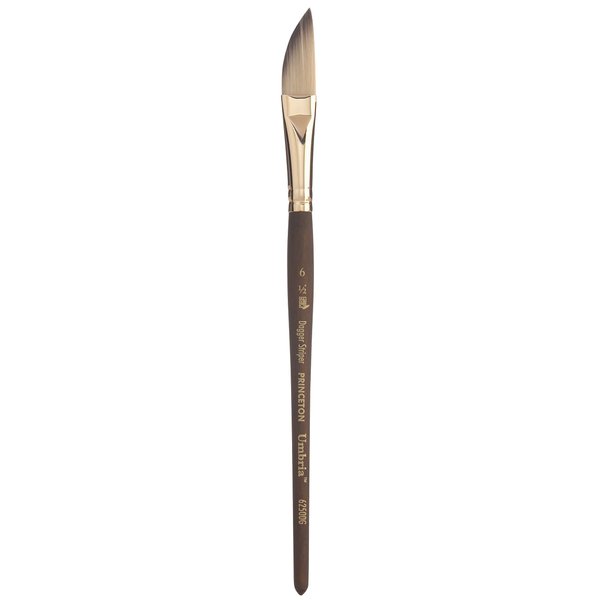 Princeton Umbria Paintbrush, Size 6, Dark Wood