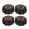RC Car Tires, 4pcs RC Beach Tires Multifunction Waterproof Rubber Remote Control Car Wheel for 1/12 1/10 RC Cars