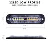 EASE2U E Led Strobe Lights for Trucks Vehicles Suvs,12-24v 4pcs Emergency Warning Caution Hazard Construction Slim Sync Feature Car with Main Control Surface Mount (White Amber)