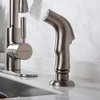 Kitchen Sink Sprayer Replacement,Kitchen Sink Faucet Sprayer Hose,Kitchen Sprayer Head Replacement , 17 ADAPTERS Available, Brushed Nickel
