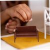 Vaguelly Miniature Chair Mini Sofa Leather Couch Outdoor Furniture Mini Bench Chair Miniature Recliner Chair Dollhouse Sofa 1 12 Scale Desktop Mini Furniture Miniature Armchair Ob11 Wooden
